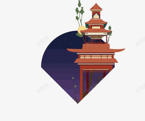 中国风建筑图案png免抠素材_88icon https://88icon.com PNG图片 PNG图片素材 PNG素材 PNG素材免费下载 中国风 建筑 扇形