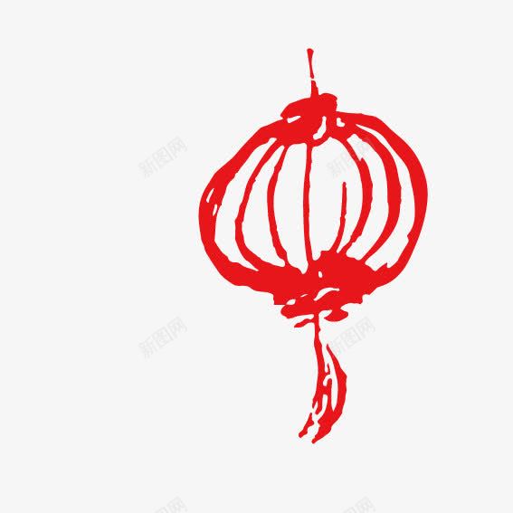 新年手绘灯笼png免抠素材_88icon https://88icon.com 手绘 新年 灯笼