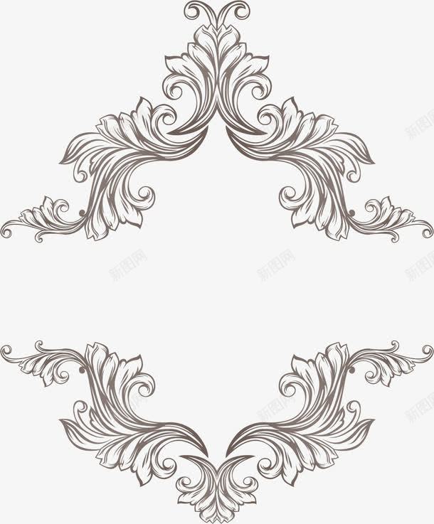 黑色花纹线框图png免抠素材_88icon https://88icon.com 矢量线框图 线框 线框图 花纹线框