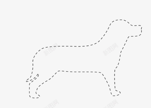 可爱小狗虚线圈图标图标
