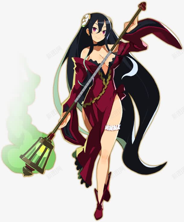 红衣魔女魔杖动漫png免抠素材_88icon https://88icon.com 红衣 魔杖