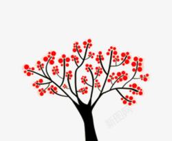 红色梅花树素材