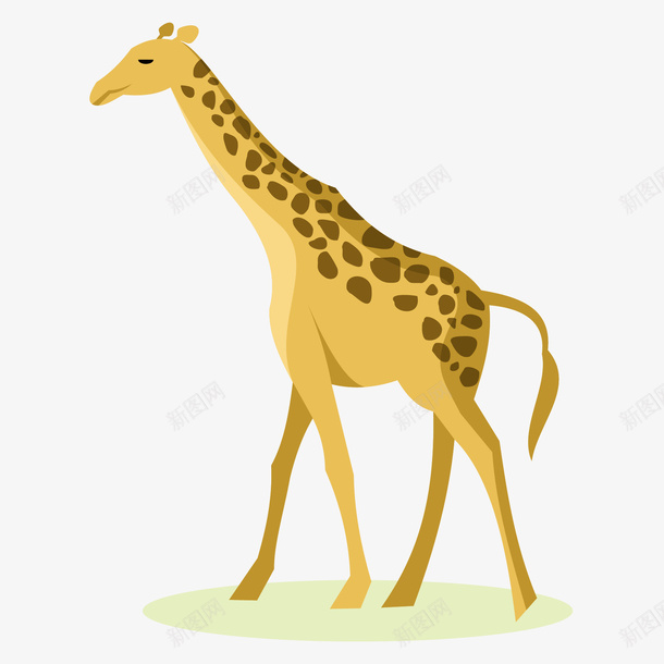 长颈鹿矢量图ai免抠素材_88icon https://88icon.com 可爱 小清新 长颈鹿 矢量图