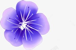 紫色卡通海报植物花朵素材