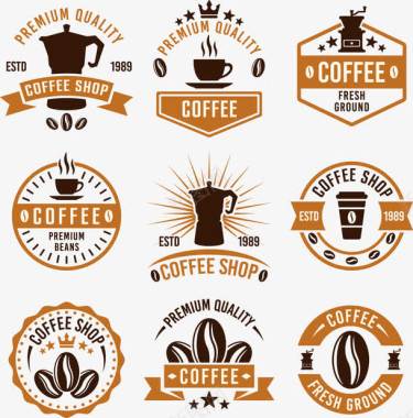 免抠咖啡机多款咖啡图标矢量图图标