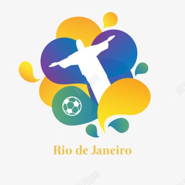 装饰光圈巴西奥运背景图标图标