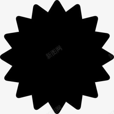 炫酷商业标签的黑色形状图标图标