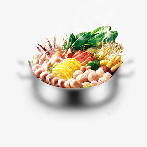 锅里的众多食材psd免抠素材_88icon https://88icon.com 众多 实物 锅 食材