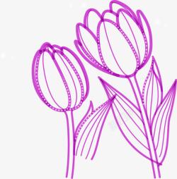 卡通手绘郁金香素材