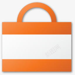 购物一家人橙色购物袋图标图标
