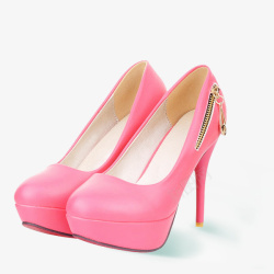 粉色时尚大气女鞋素材
