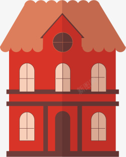 红色房子矢量图素材