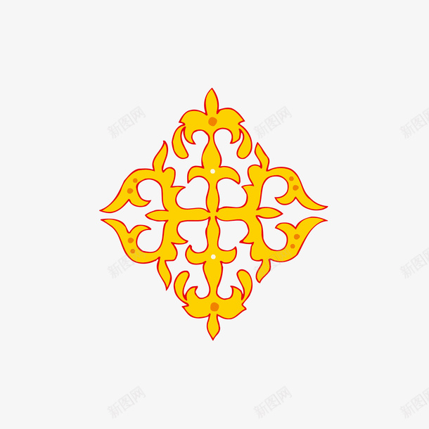 金色花纹雕饰矢量图ai免抠素材_88icon https://88icon.com 矢量素材 花纹 金色 雕刻 雕饰 矢量图