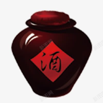 酒坛png免抠素材_88icon https://88icon.com 贵州酒 酿酒坛 黑色