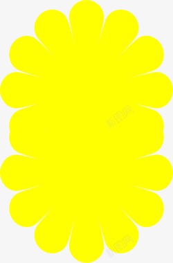 黄色梦幻花朵重叠素材