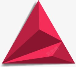 时尚立体红色三角体素材