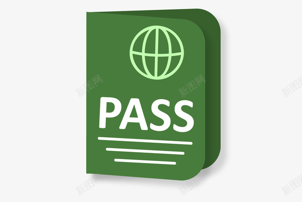 通行证绿色矢量图ai免抠素材_88icon https://88icon.com 登记证 绿色 通行证 矢量图