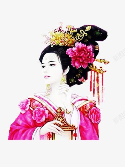 清朝满族美女手绘png免抠素材_88icon https://88icon.com 手绘 清朝 满族 美女