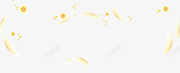 创意手绘渐变效果黄色的小花朵png免抠素材_88icon https://88icon.com 创意 效果 渐变 花朵 黄色