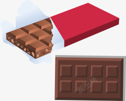 创意美食巧克力块矢量图素材