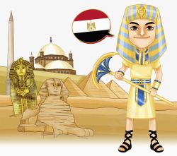 埃及景点地标青年素材