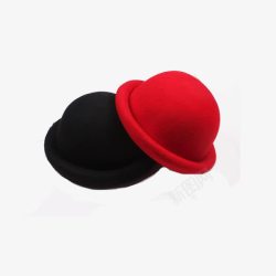 红黑2个冬季帽子素材