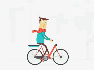 骑车男孩png免抠素材_88icon https://88icon.com 卡通男孩 插画 自行车 路灯