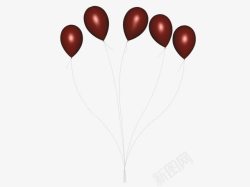 血红色气球素材