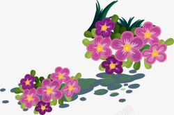 紫花装饰图案素材
