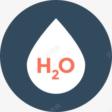 h2o水珠H2O图标图标