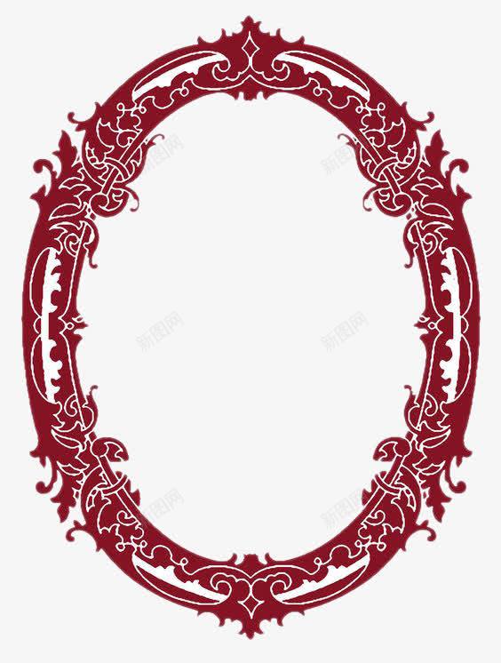 红色花框png免抠素材_88icon https://88icon.com 简约 红色 边框纹理