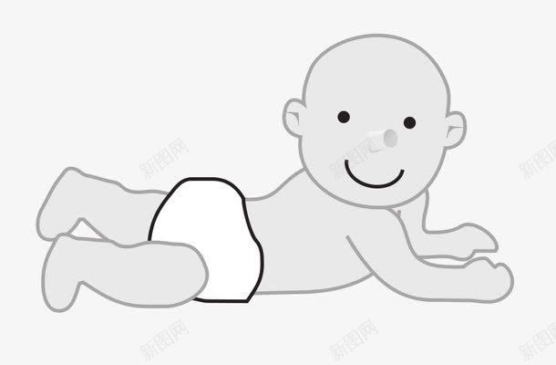 穿纸尿裤趴着的男婴儿png免抠素材_88icon https://88icon.com 婴儿 小孩 纸尿裤 趴着的