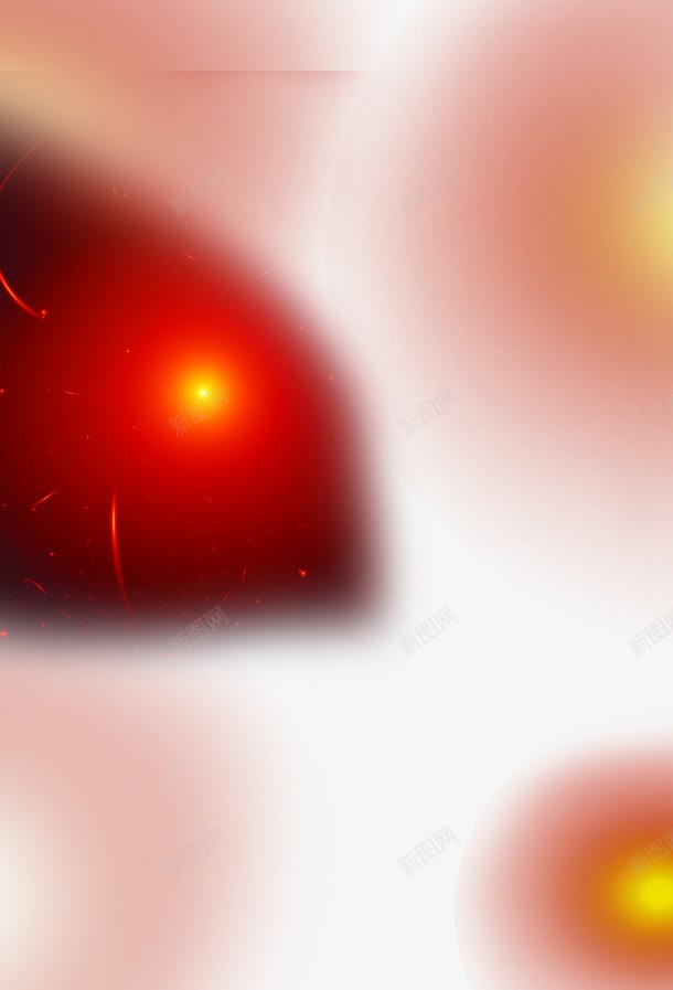 手绘海报夏日红色效果光效png免抠素材_88icon https://88icon.com 夏日 效果 海报 红色