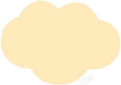 肤色云朵边框素材