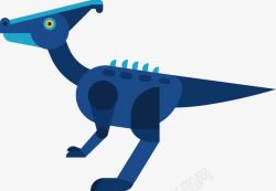 蓝色恐龙素材