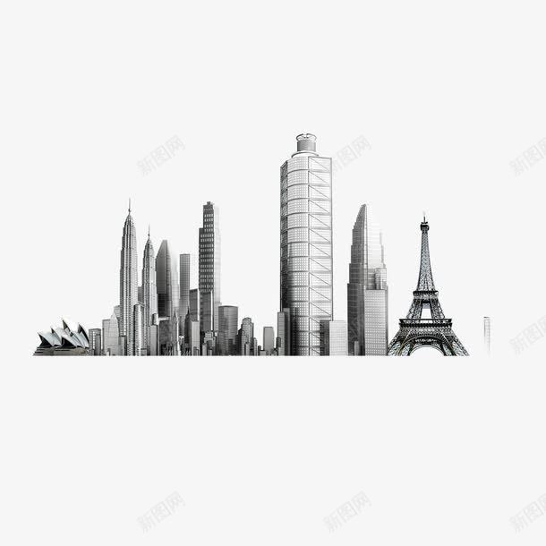 灰色建筑群装饰图案png免抠素材_88icon https://88icon.com 图案 建筑群 灰色 装饰 设计