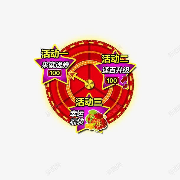 大转盘psd免抠素材_88icon https://88icon.com 三重活动 大转盘 指针 活动 红色转盘 转盘图片