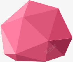 粉色几何形状标签素材