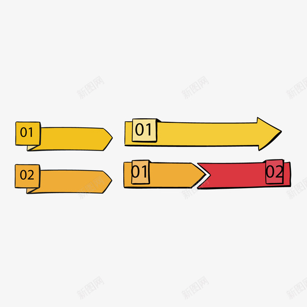 手绘黄色数字标签矢量图ai免抠素材_88icon https://88icon.com 手绘 数字 标签 素材 矢量图