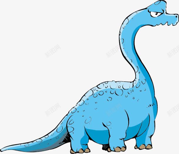 卡通侏罗纪恐龙png免抠素材_88icon https://88icon.com 巨型 恐龙 蓝色 长金龙