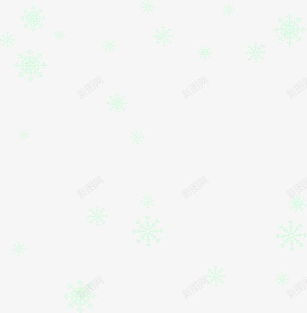 绿色漂浮雪花png免抠素材_88icon https://88icon.com 冬天 冬季 寒冬 漂浮雪花 绿色雪花 飘雪