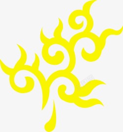 黄色中国风背景装饰素材