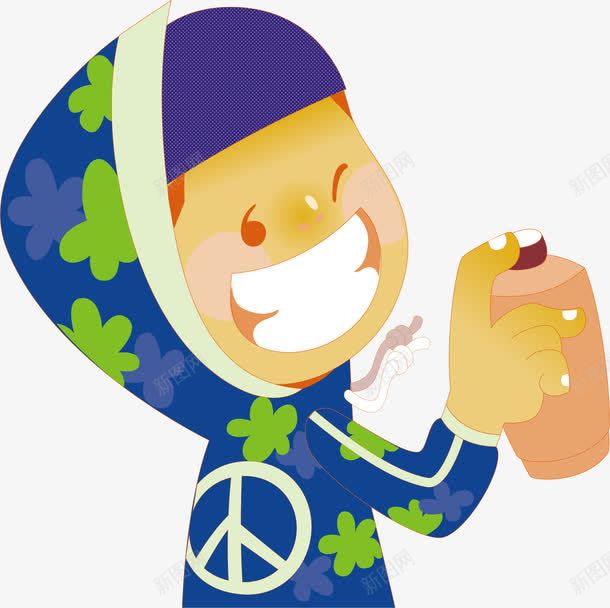 喷香水的小孩png免抠素材_88icon https://88icon.com 卡通 喷香 喷香水 大笑