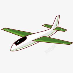 拉筒绿色飞机素材
