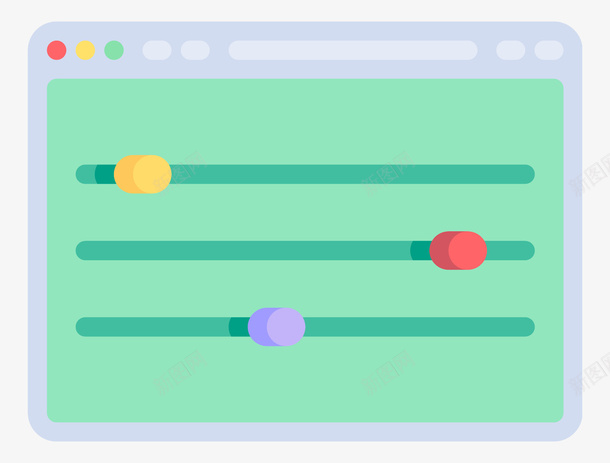 一组调节条png免抠素材_88icon https://88icon.com 滑块 网页 调节条