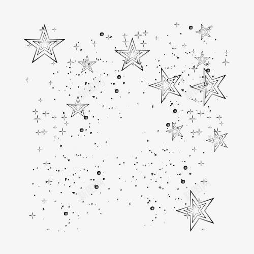 漂浮的雪花和星星png免抠素材_88icon https://88icon.com 免抠 圣诞节 星星 漂浮 雪花