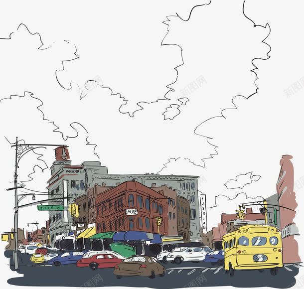 卡通手绘城市房子png免抠素材_88icon https://88icon.com 卡通 城市 房子 手绘