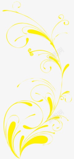 欧式黄色精美线条png免抠素材_88icon https://88icon.com 欧式 精美 线条 黄色