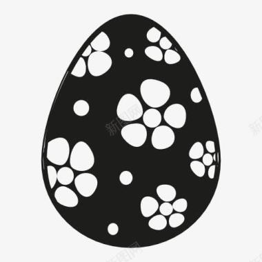 彩蛋花形图案复活节彩蛋图标图标