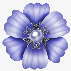 蓝紫色花朵素材